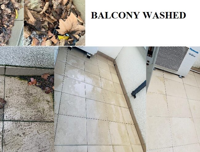 Balcony Pressure washed